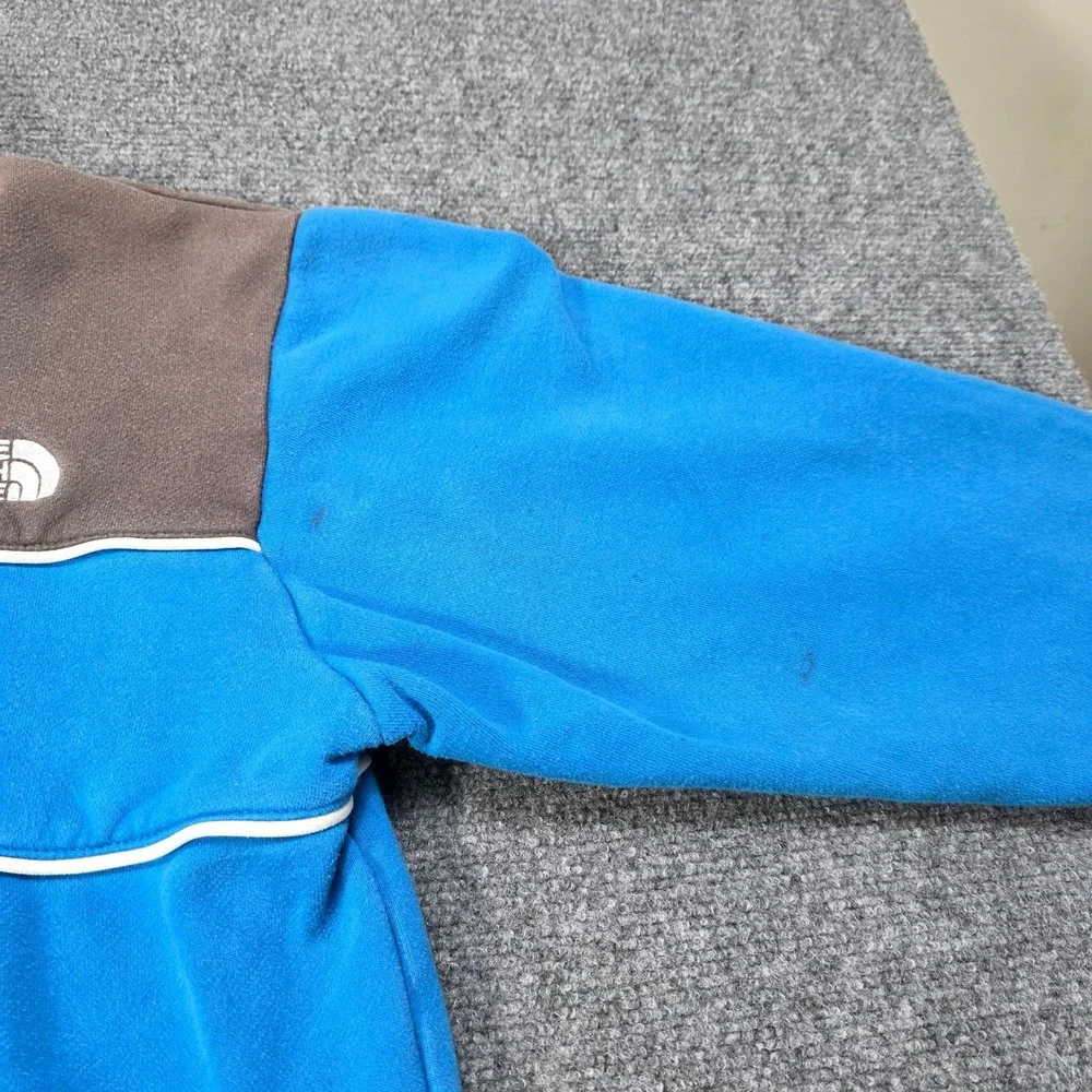 The North Face Mens Blue Brown White Track Jacket Full Zip Size L‎ G Athletic
